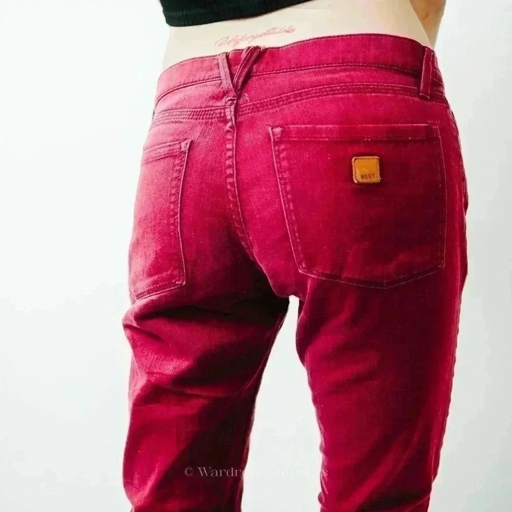 Red Roxy Denim Jeans - Picture 6 of 9